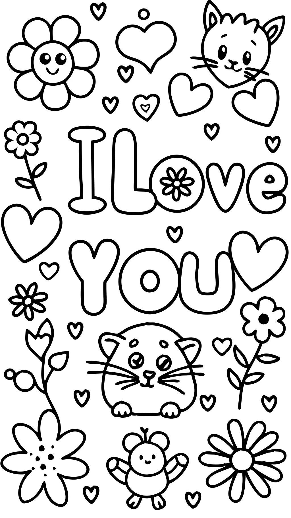 printable coloring pages i love you